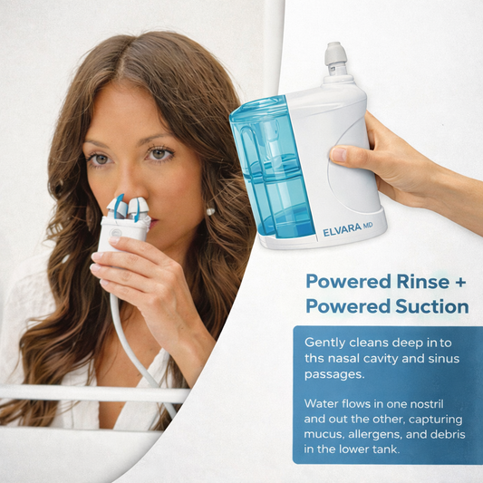 Nasal Irrigator With Powered Rinse & Suction